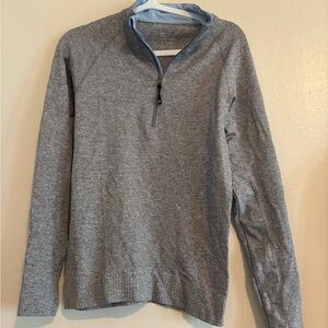 Southern Tide Men's Heather Gray Quarter-Zip Pullover